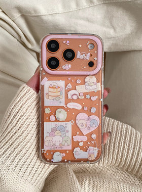 贴图角落生物适用于苹果IPHONE17PROMAX手机壳16pm新款15超火14不会撞壳可爱防摔硅胶超好看巨漂亮外壳