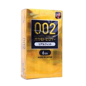 日本本土版 OKAMOTO冈本002黄金贴身无精囊契合裸感0.02mm避孕套
