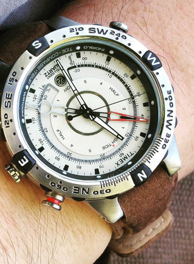 正品天美时Timex户外大表盘多功能手表潮汐指南针男士腕表T2N721