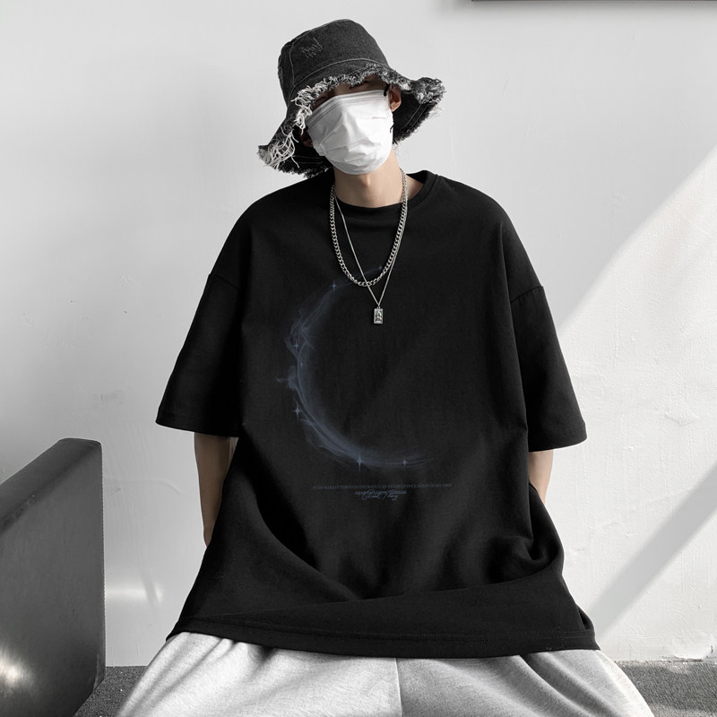 夏季加大宽松男印花短袖T恤