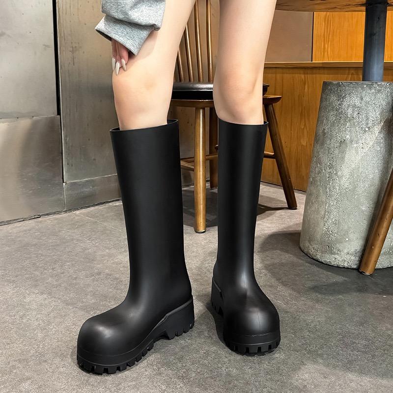 楠屿雨靴女士时装靴高筒骑士靴