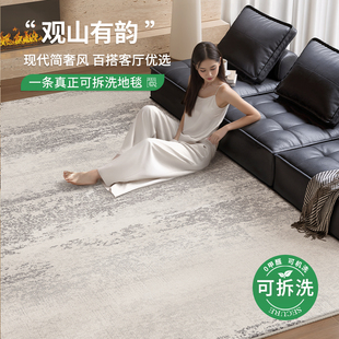 可拆洗免洗可擦轻奢高级感可机洗隔音定制垫 地毯客厅卧室2025新款