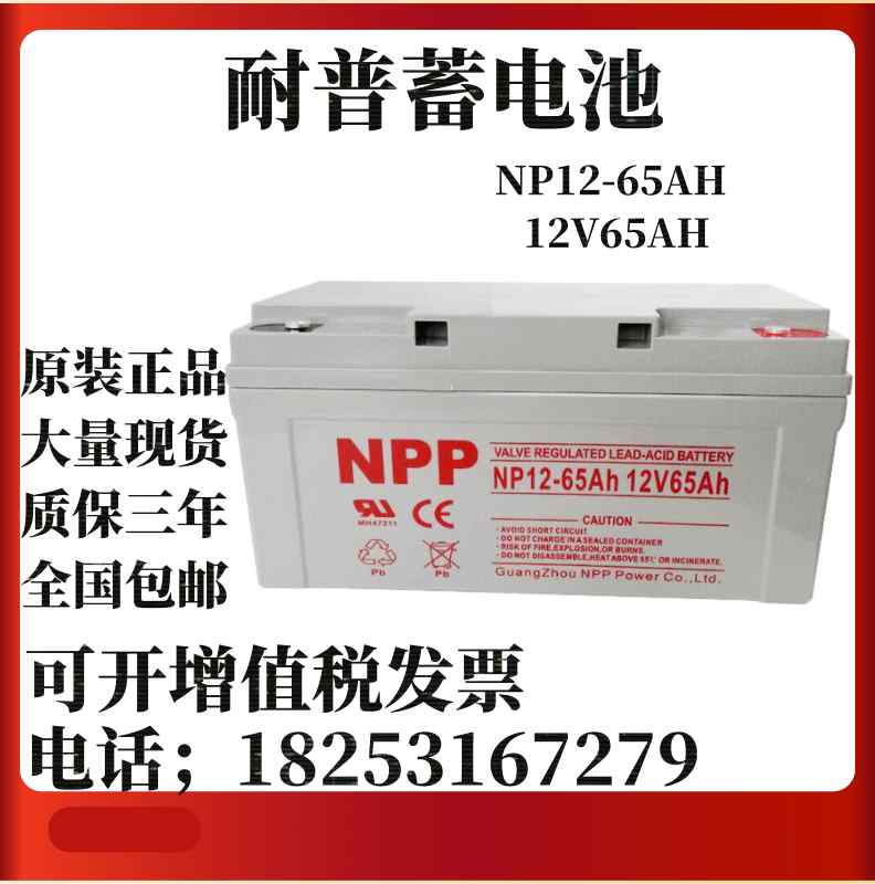 高档NPP耐普蓄电池 NPG12-65 12V65AH胶体太阳能直流屏UPS电源消