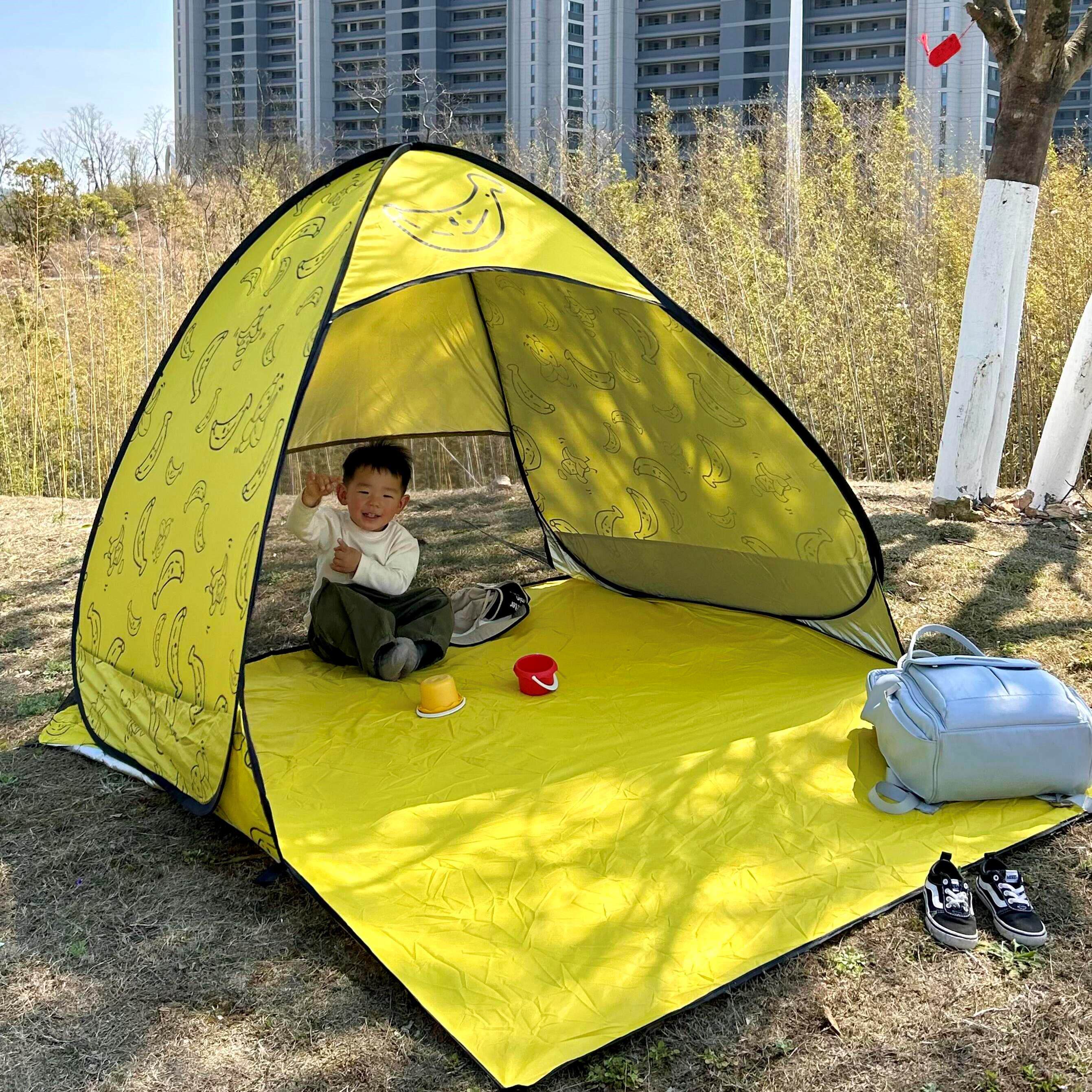 防晒遮阳神器户外露营帐篷折叠便携式一键开合免搭建简易公园春游