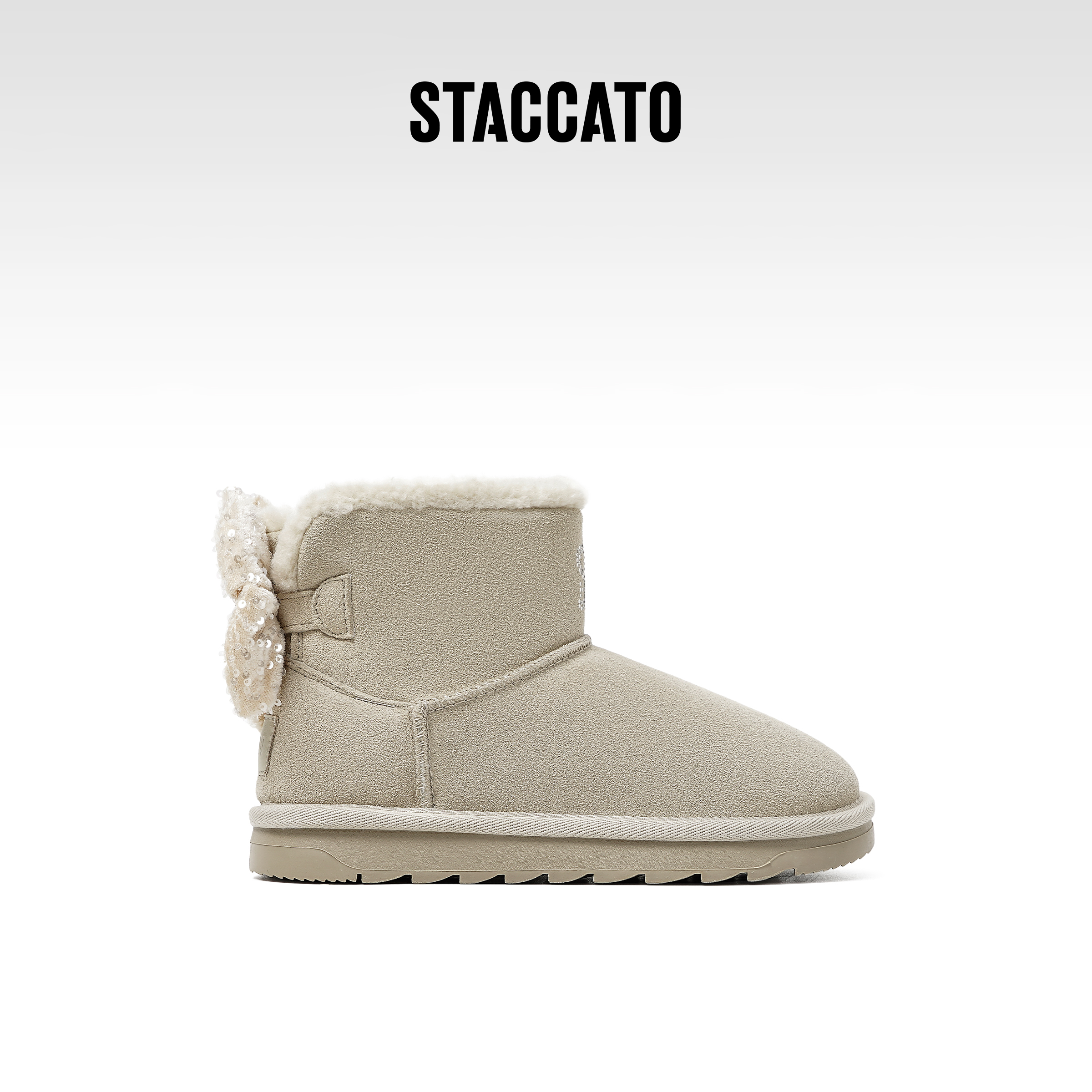 思加图童鞋冬季新款儿童雪地靴女童加绒保暖厚底棉靴中大童短筒靴