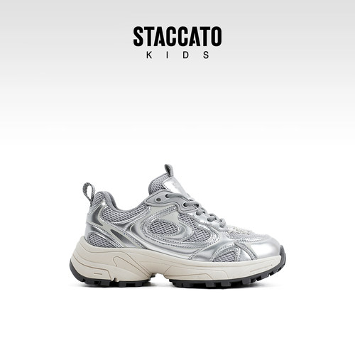 StaccatoKids思加图新款老爹鞋复古增高透气男女大童跑步运动鞋
