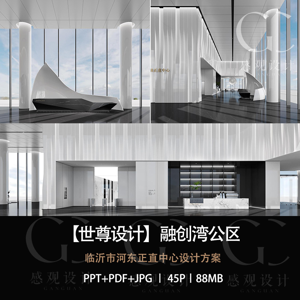 吴滨世尊设计临沂市河东正直中心设计方案效果图PPT设计方案文本