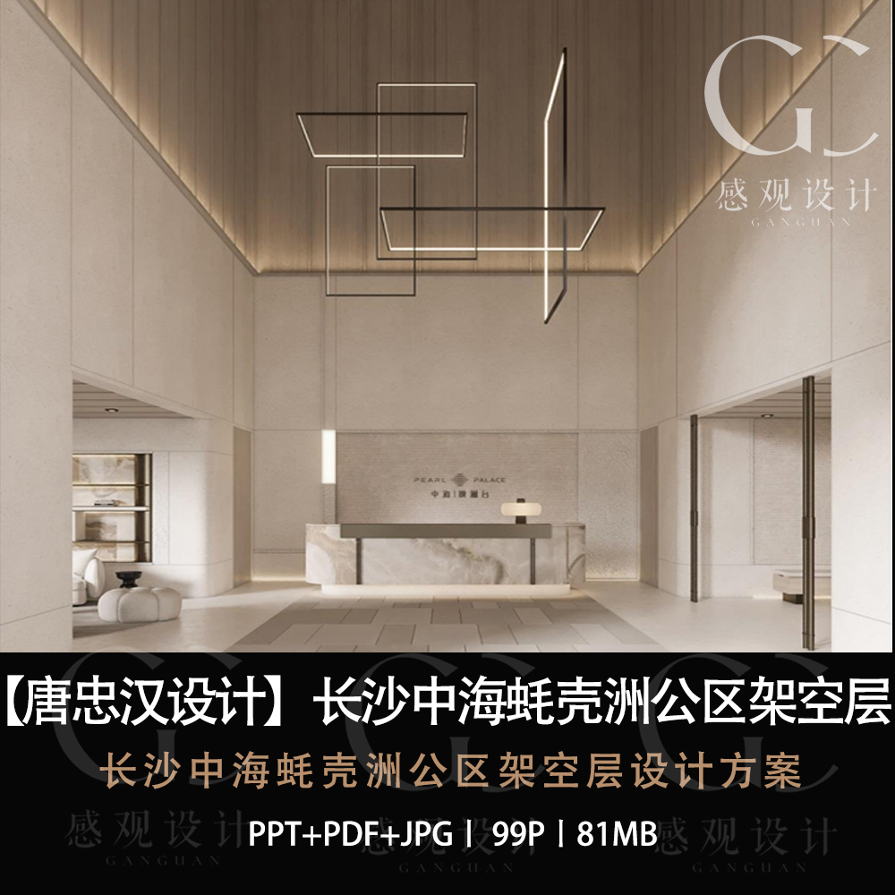 唐忠汉设计长沙中海蚝壳洲公区架空层设计效果图PPT设计方案文本