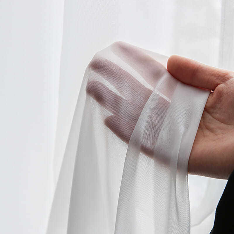 白纱窗帘纱帘新款阳台纱飘窗薄纱窗纱透明雪纺纱半透光白色布料