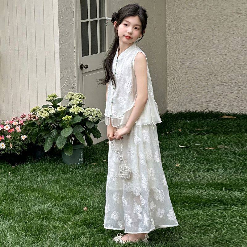 女童新中式提花套装2026夏装套装