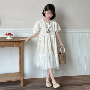 大童女孩夏装 舒服 连衣裙ins风潮款 高级感潮服网红潮童女生夏款