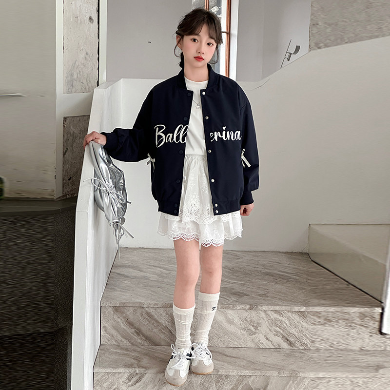 棒球服女童秋女生上衣2025秋款酷帅秋季春秋炸街外套新品超好看