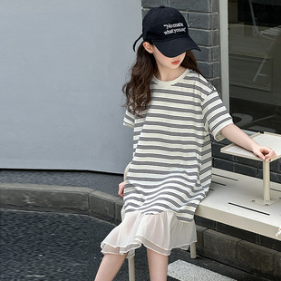 大童淑女韩系新款 甜美连衣裙夏季 超好看超美百搭洋气炸街搭配小众