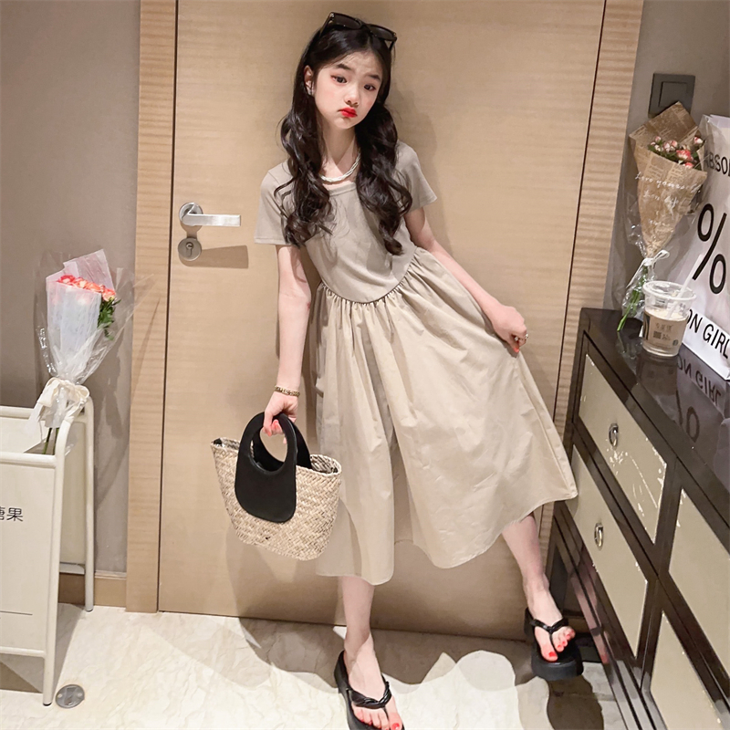女孩夏装连衣裙经典夏潮少女萌娃潮款11-12-13岁百搭超好看新款