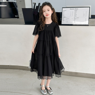 大童甜美连衣裙时髦ins风穿搭11 夏新舒适舒服萌娃 13岁服装