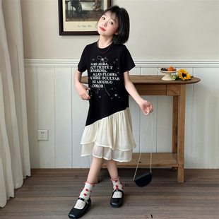 大童简约潮服潮宝潮流森系夏日中大童小清新韩系 甜美连衣裙夏季