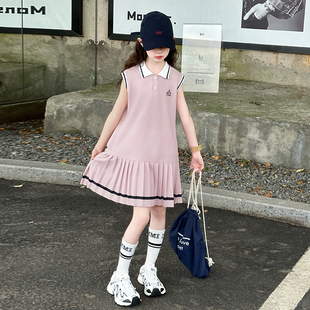 韓范中大童超好看高級感韓版 女孩連衣裙夏季 夏款 舒適夏日潮裝 新款