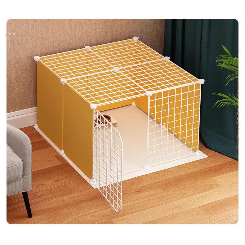 免打孔中小型犬栅栏宠物围栏门不占地猫专用狗笼子家用可拆卸室内