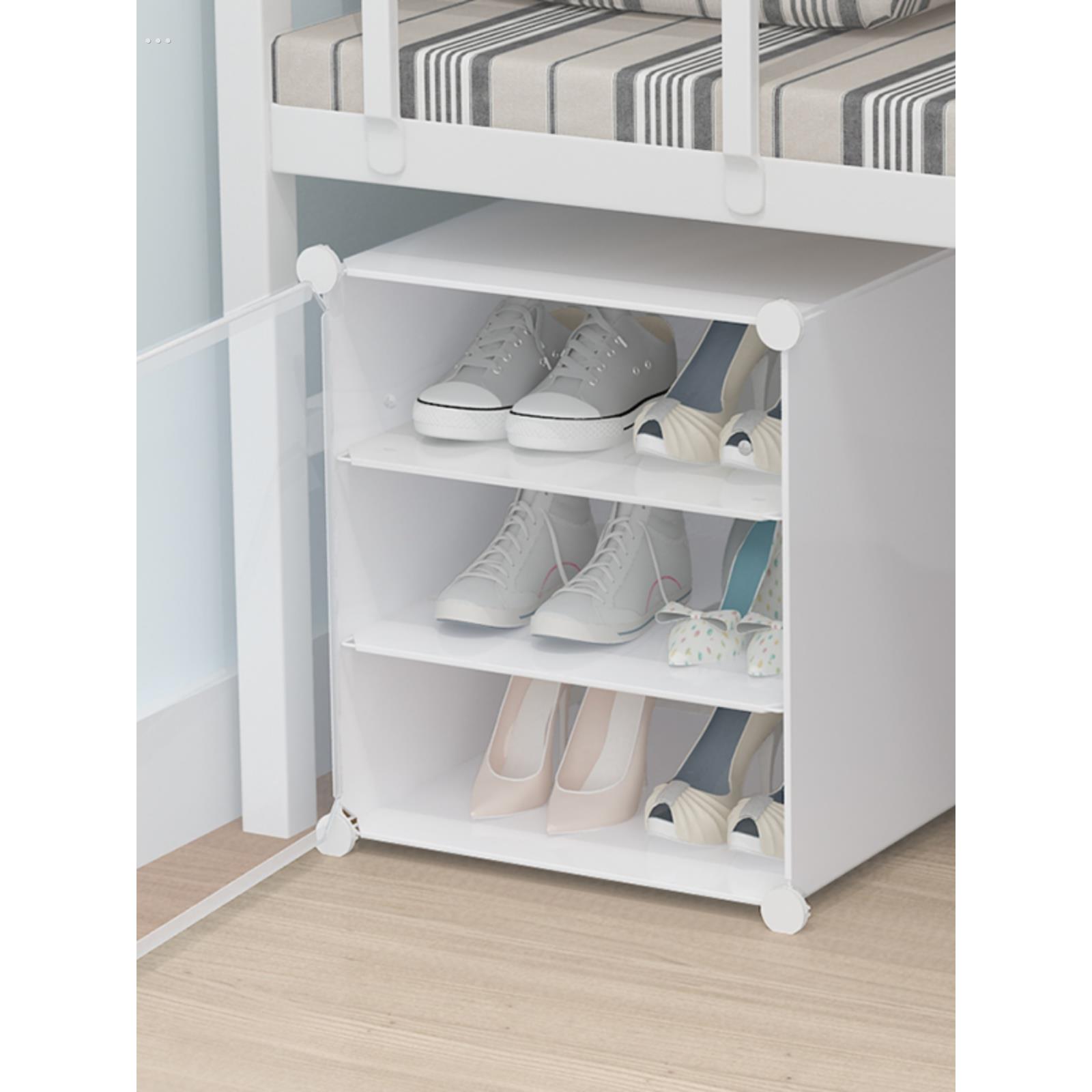 鞋架宿舍简易小鞋柜子收纳神器省空间迷你窄小型透明床底桌下门口