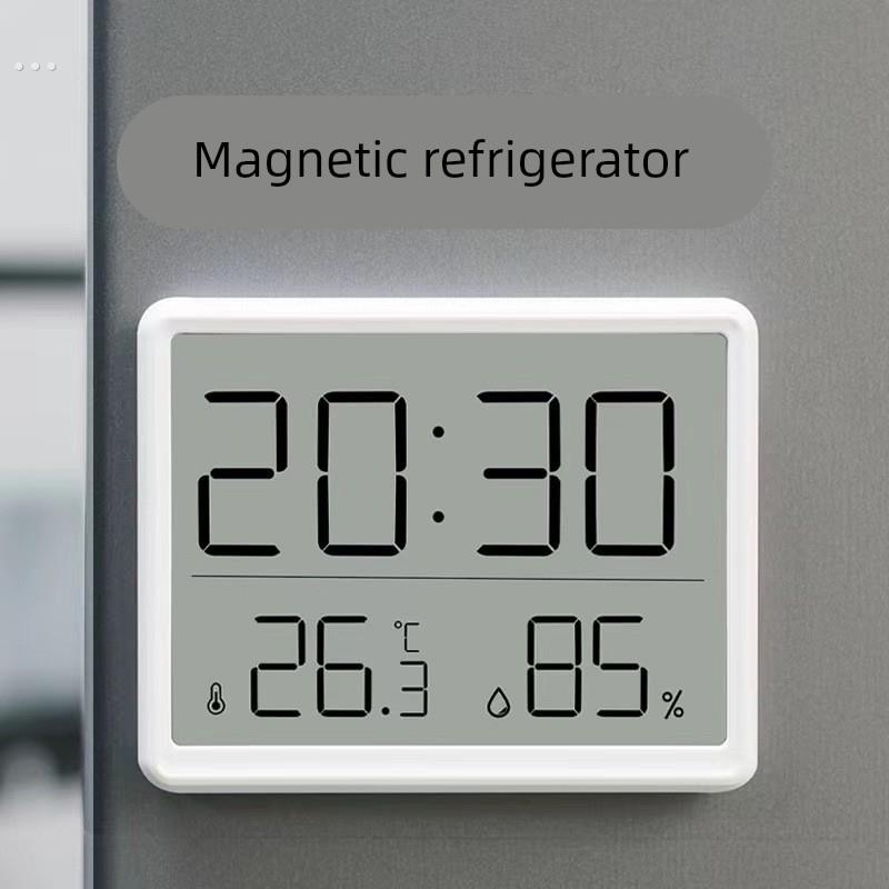 纤薄磁吸冰箱厨房电子时钟学生宿舍数字闹钟多功能电子温温度台钟