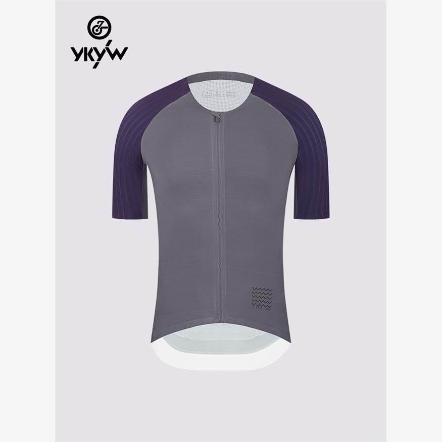 Ykyw比赛男子夏季短袖自行车服装山地公路自行车拼接超轻气动透气