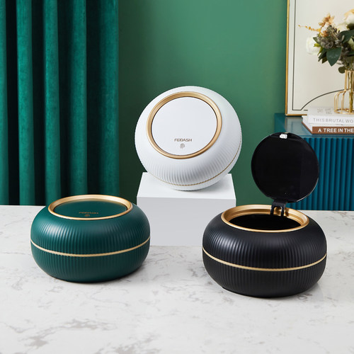 按压轻奢风迷你桌面圆形