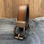 LEE 腰带 裤 THOM男士 自动扣皮带中年轻人头层牛皮简约百搭休闲男款