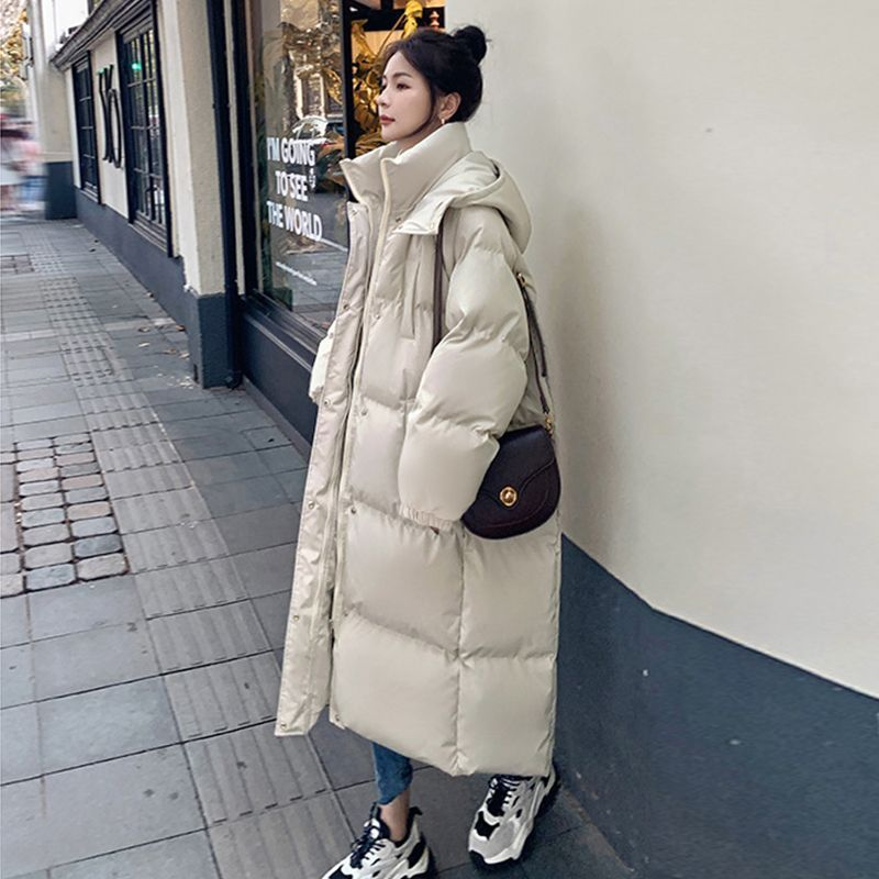 棉服女中长款长款2025年冬新款韩版棉袄宽松加厚棉衣保暖外套过膝