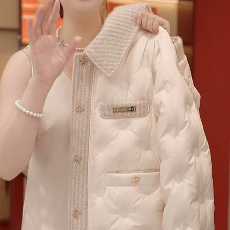 大码法式翻领短款棉服女冬季高级感小香风简约时尚新款洋气外套潮,女装/女士精品,棉衣/棉服,淘宝优惠券,粉丝福利购,淘宝优惠卷