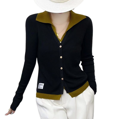 2024针织假两件ighy翻领