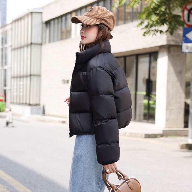 欧美肯豆风面包服女加厚百搭立领外套短款棉衣2025秋冬新款宽松潮