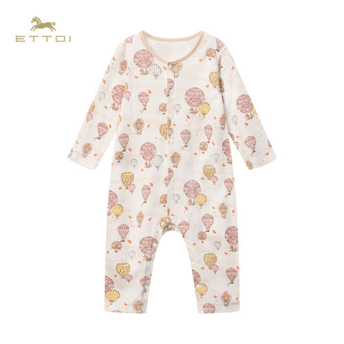 朗姿童装/ETTOI爱多娃婴幼儿内衣连体服可爱印花宝宝哈衣爬服