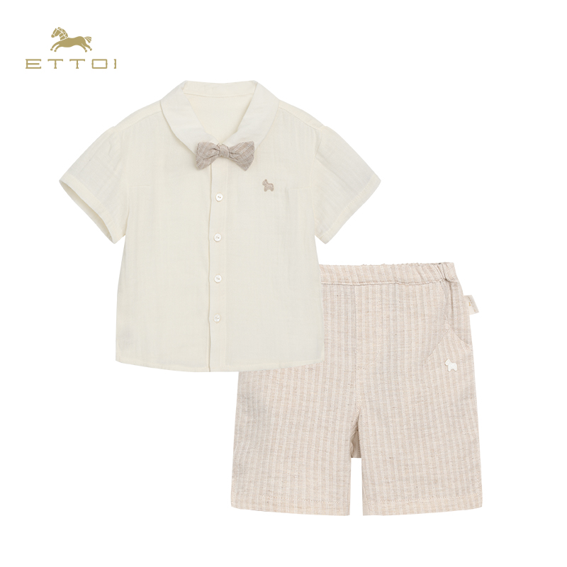 ETTOI休闲经典棉夏季两件套