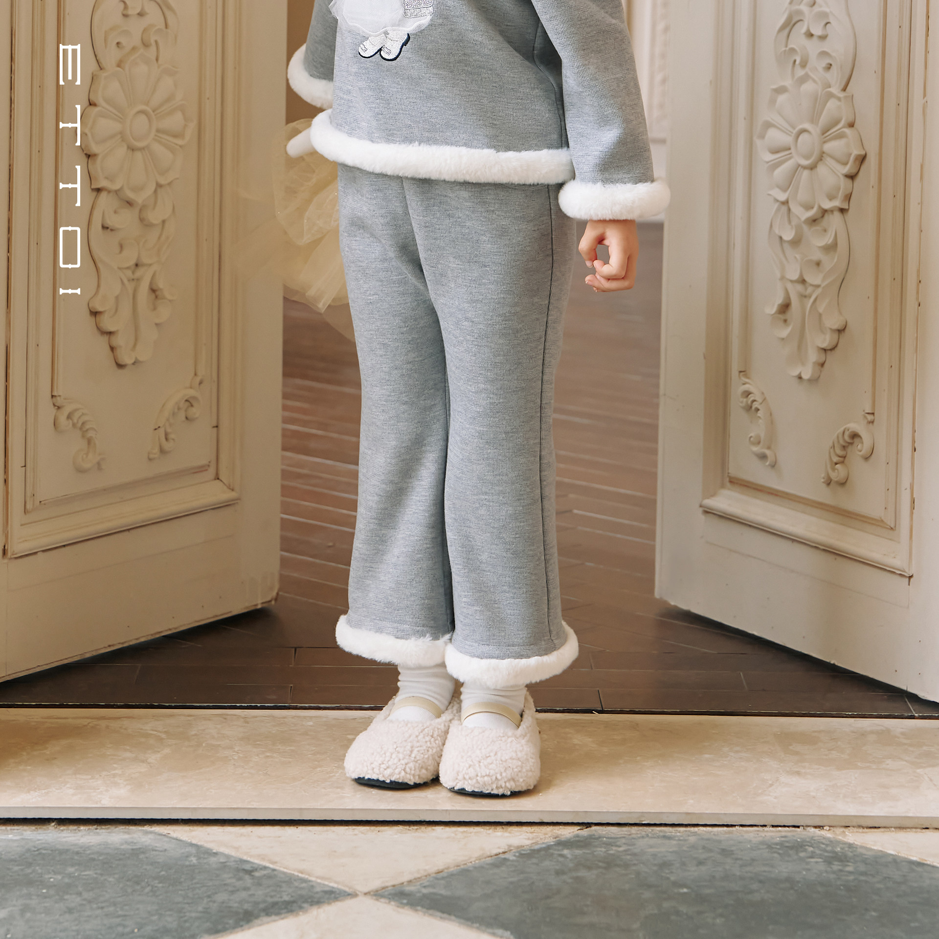 朗姿童装/ETTOI爱多娃女童裤子百搭拼接儿童微喇长裤2025冬季新款,童装/婴儿装/亲子装,裤子,淘宝优惠券,粉丝福利购,淘宝优惠卷