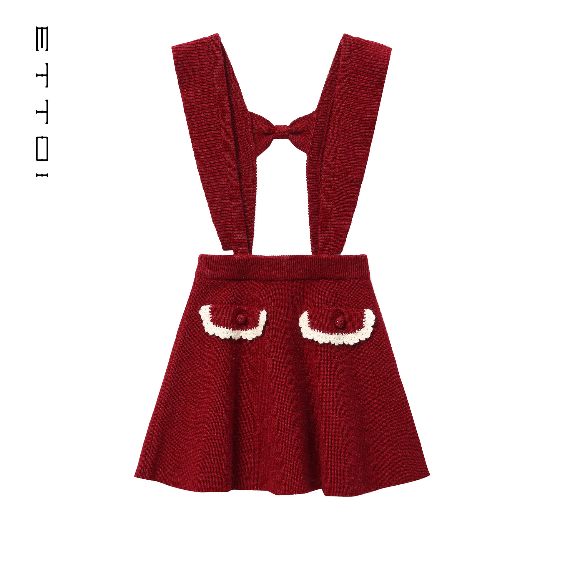 【兔毛+羊毛】ETTOI爱多娃女童针织背带裙安哥拉红半身裙冬季新款,童装/婴儿装/亲子装,半身裙,淘宝优惠券,粉丝福利购,淘宝优惠卷