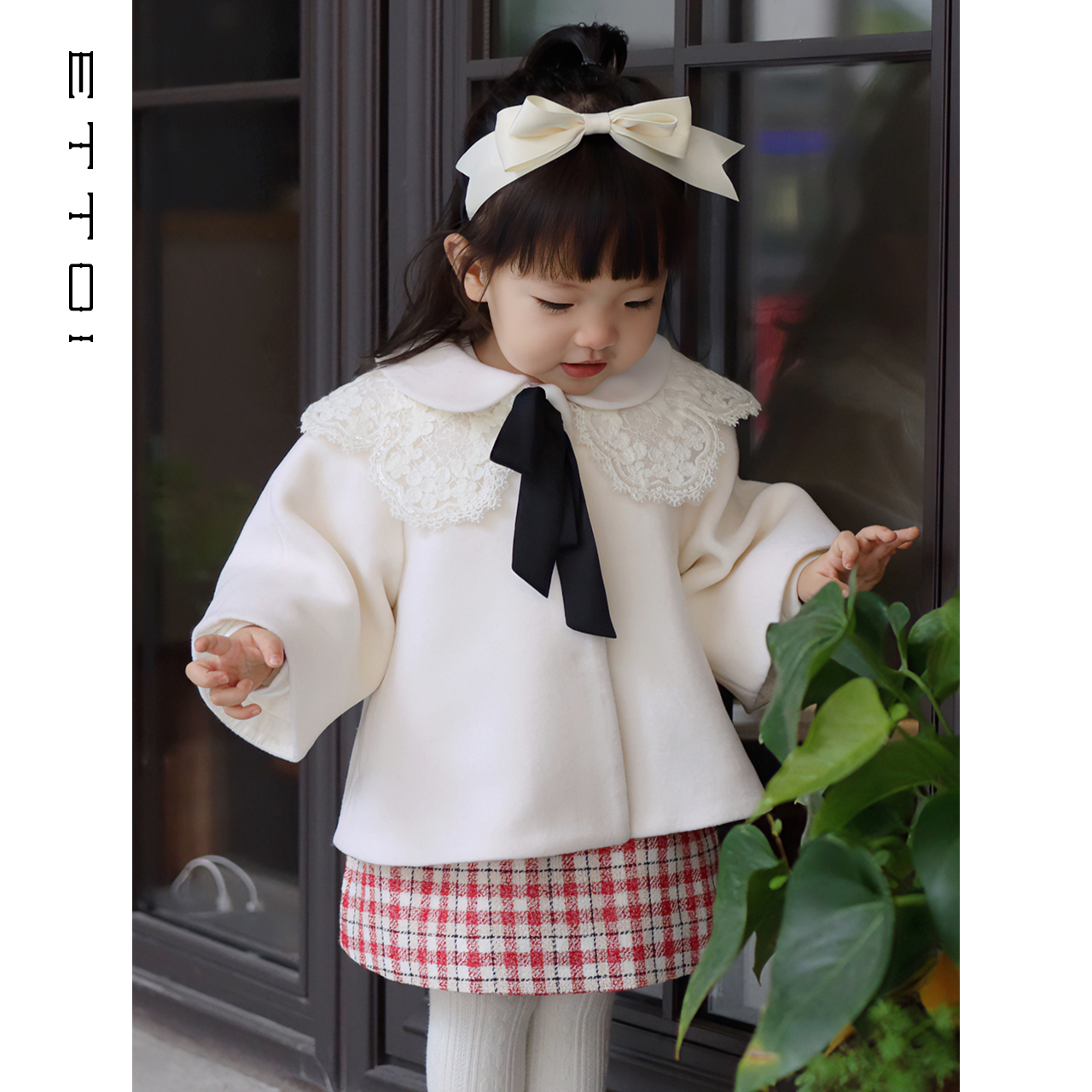 【朗姿集团】ETTOI爱多娃秋冬女童气质羊毛外套蝴蝶结小香风大衣