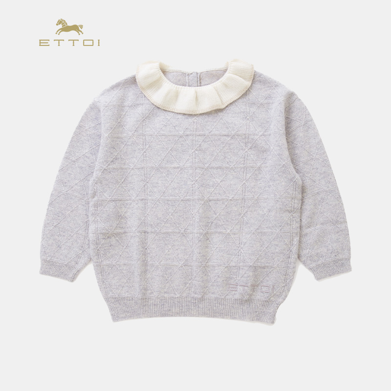 爱多娃童装羊绒衫女童可爱风毛衣