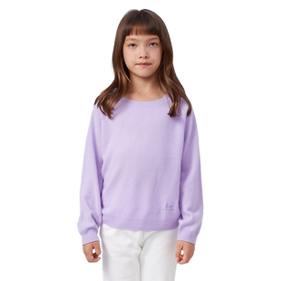 【100纯山羊绒】ETTOI爱多娃儿童圆领针织衫男女童毛衣冬季新款