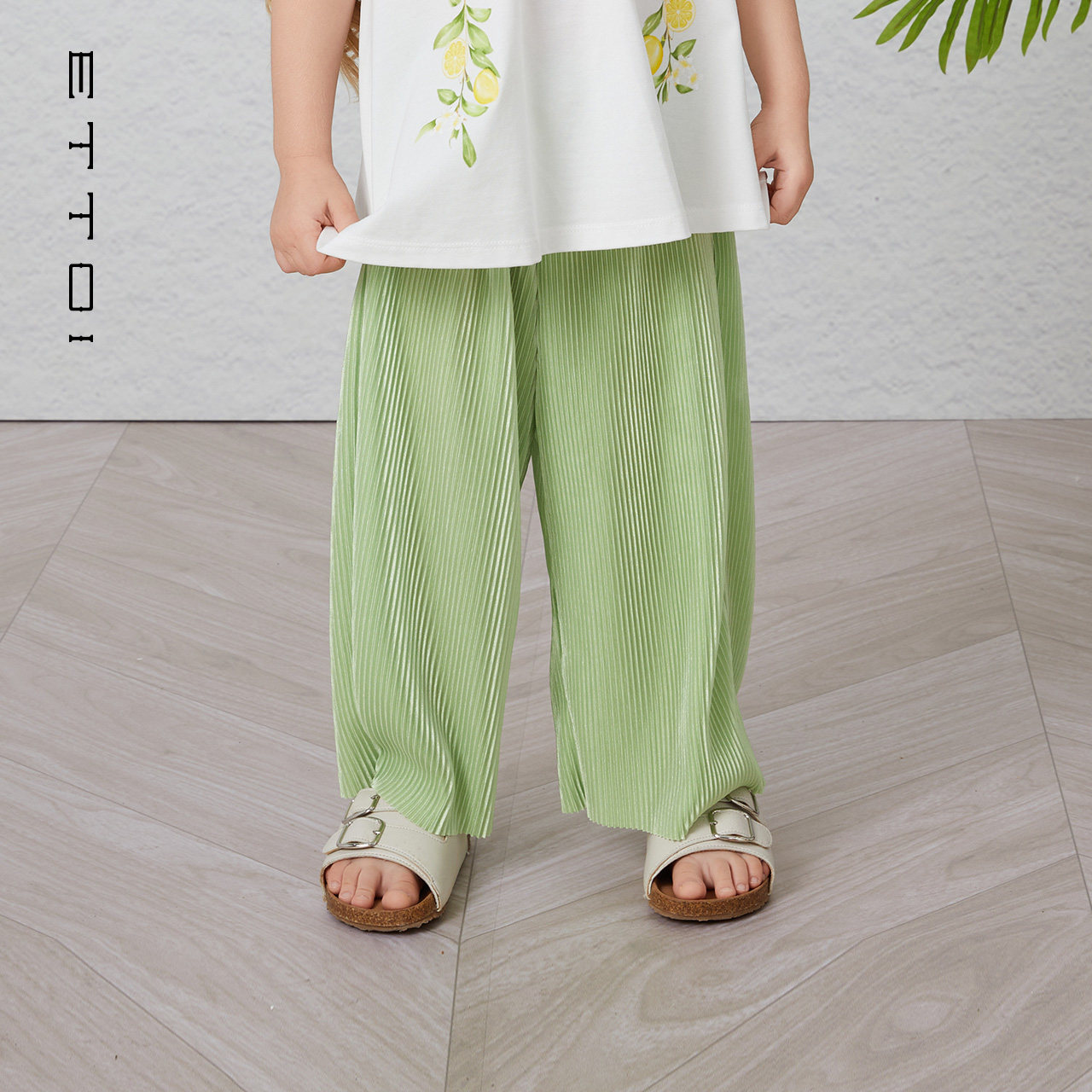 【朗姿集团】ETTOI爱多娃2025夏季新款风琴褶垂感直筒长裤女童,童装/婴儿装/亲子装,裤子,淘宝优惠券,粉丝福利购,淘宝优惠卷