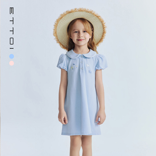 【店铺爆款】朗姿童装/ETTOI爱多娃精梳棉纱连衣裙26年夏季新款