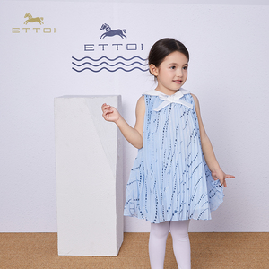 朗姿童装/ETTOI爱多娃女童度假风公主裙儿童无袖连衣裙夏季新款