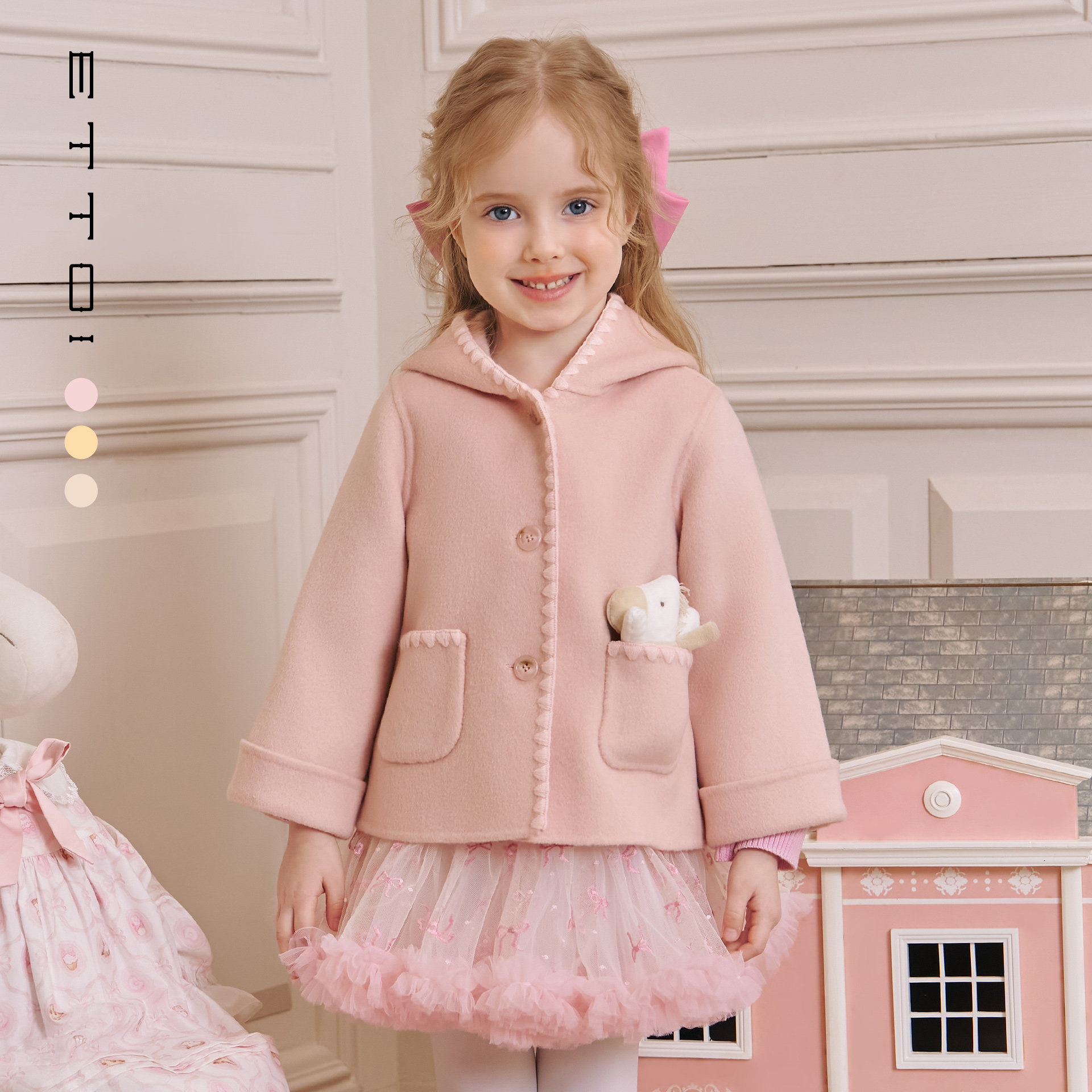 �׻�ɫ 90cm ������ë��ETTOI������Ůͯ�������Ӷ�ͯ����ñ����2025�����¿� 1138.8Ԫ