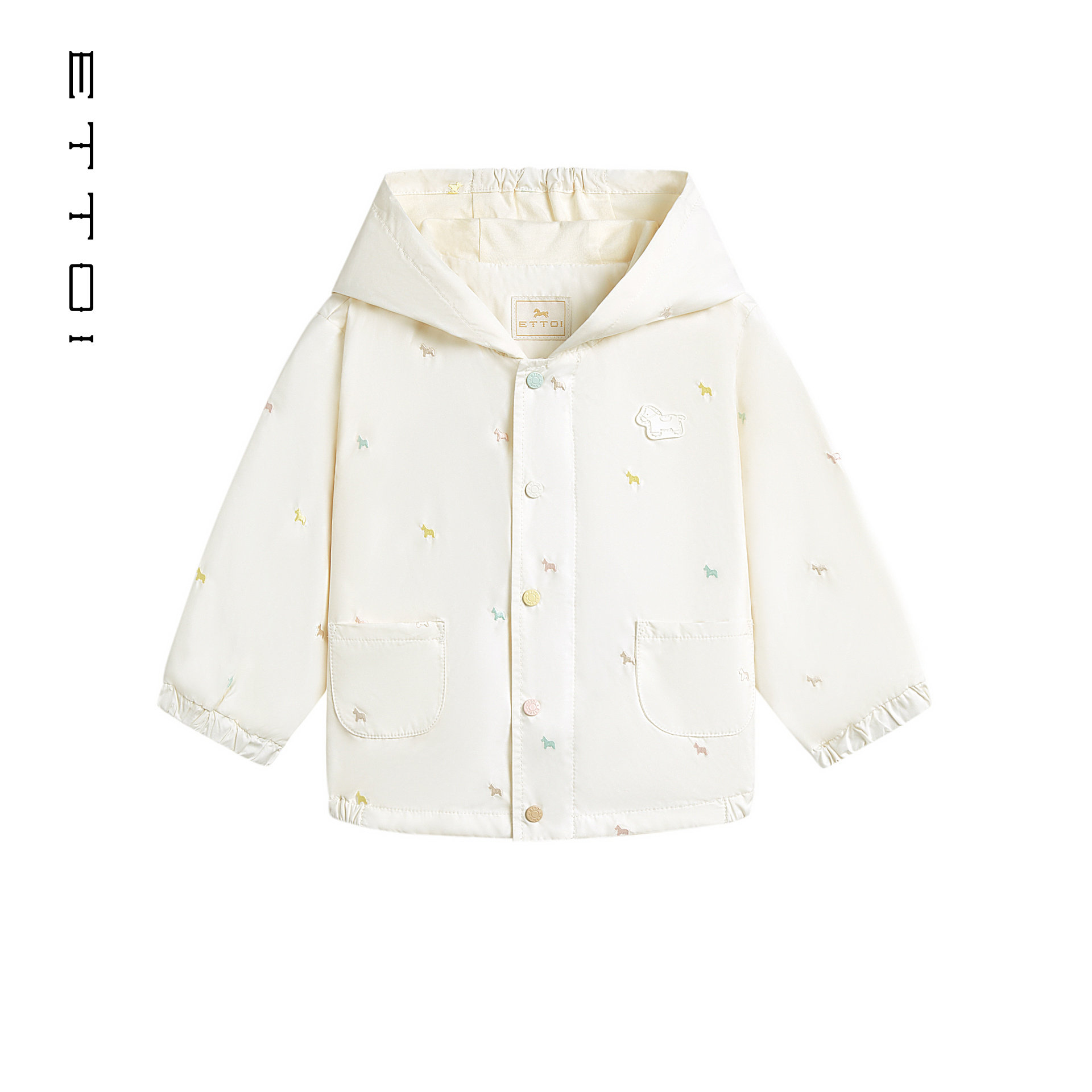 朗姿童装/ETTOI爱多娃男女童百搭外套儿童连帽上衣2026年春季新款