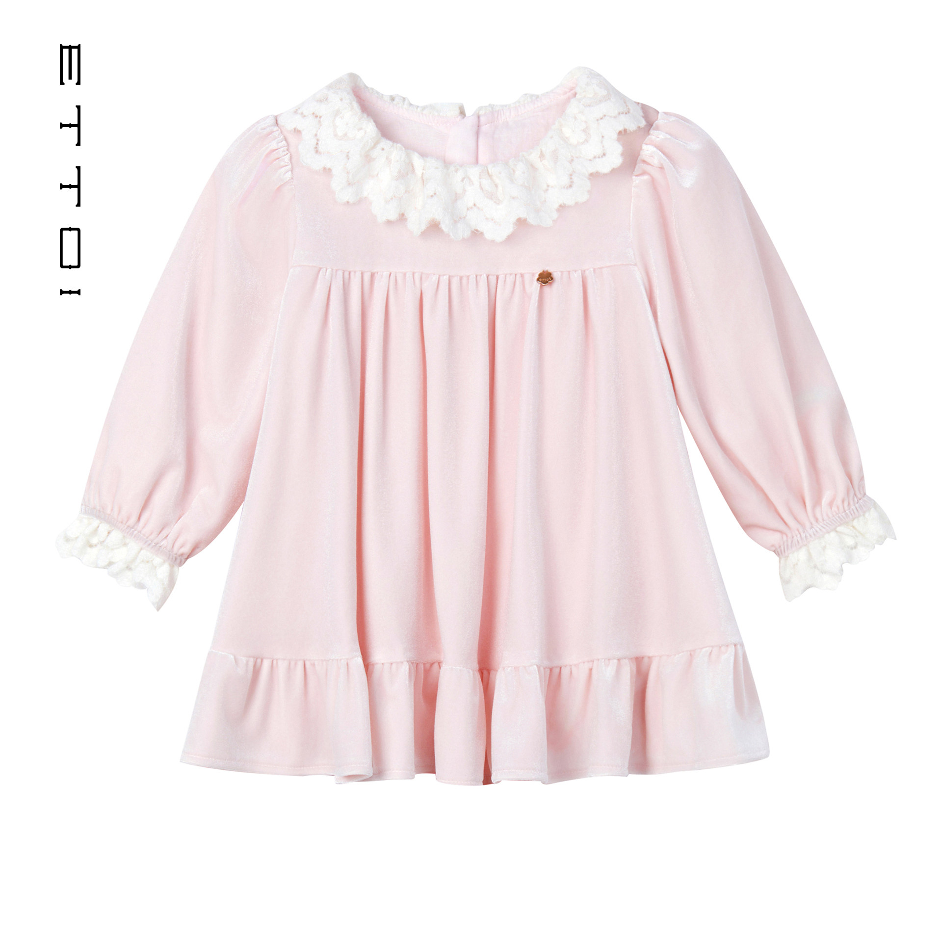 朗姿童装/ETTOI爱多娃儿童丝绒连体服新生婴儿衣服2025年冬季新款