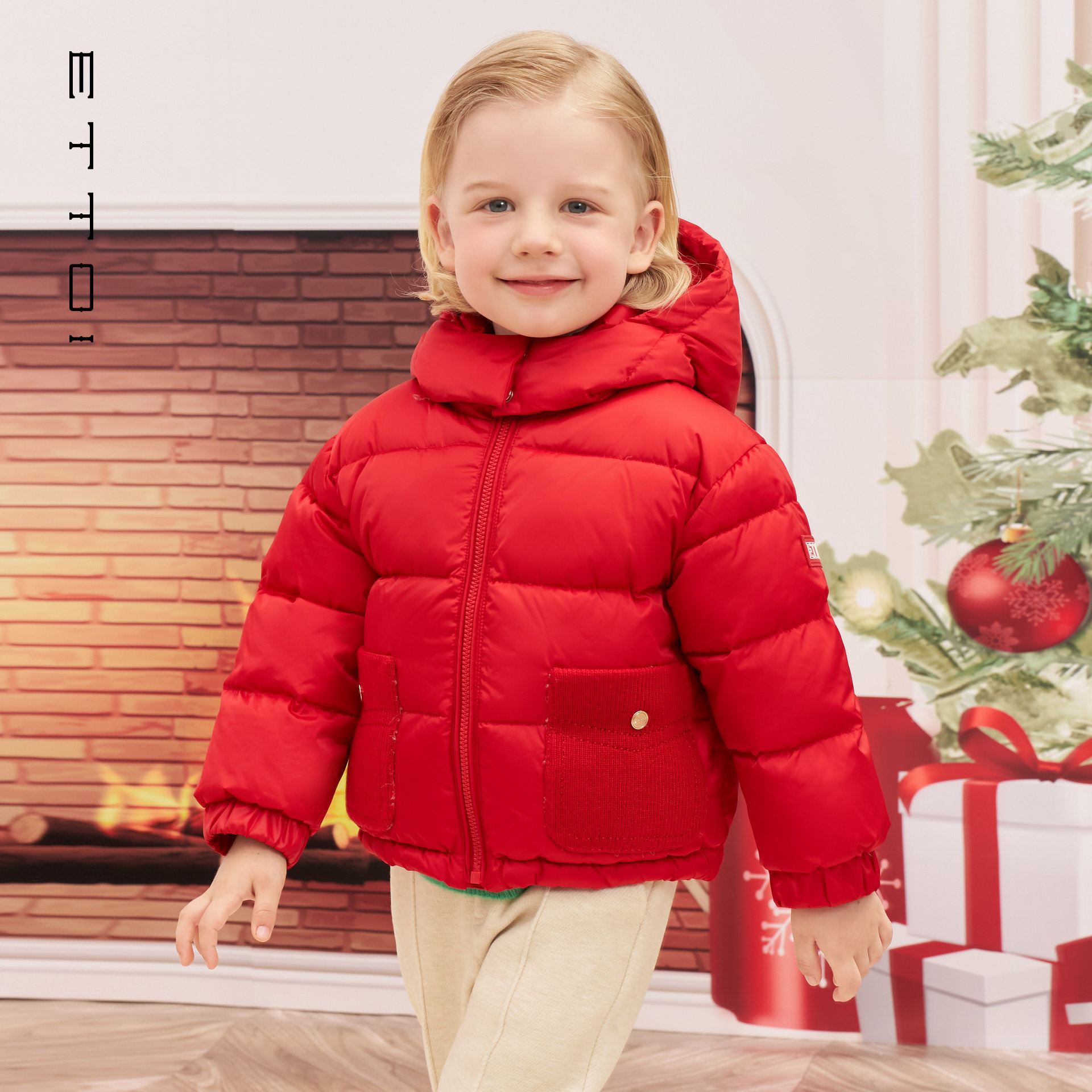 朗姿童装/ETTOI爱多娃儿童羽绒服红色男女童新年外套2025冬季新款