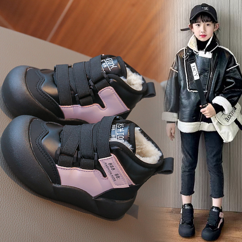 真皮女童雪地靴儿童大棉鞋