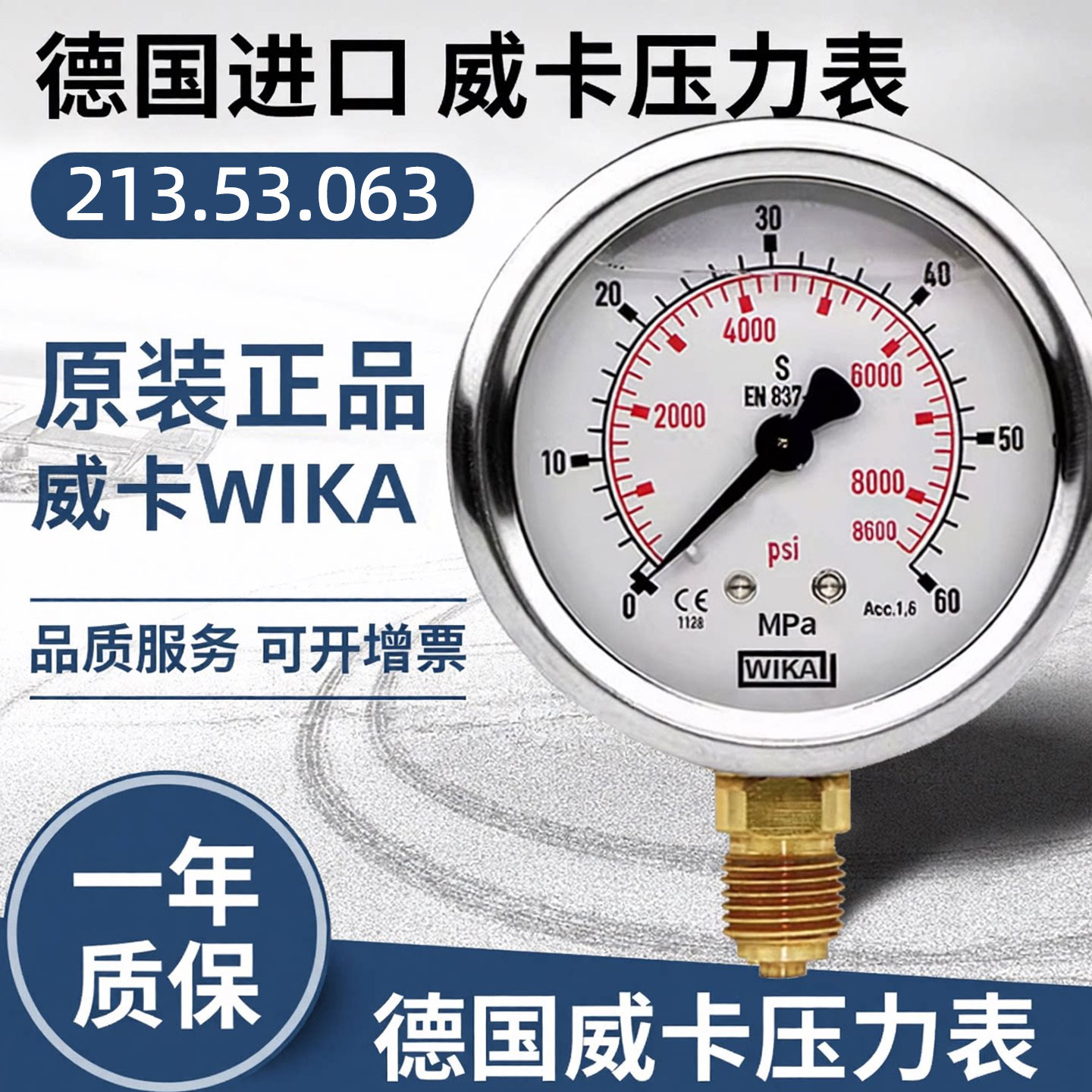 WIKAEN837-1德国进口威卡压力表图片