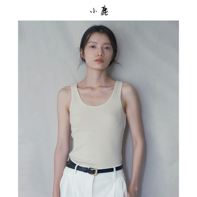 【小鹿】有机棉罗纹吊带圆领背心