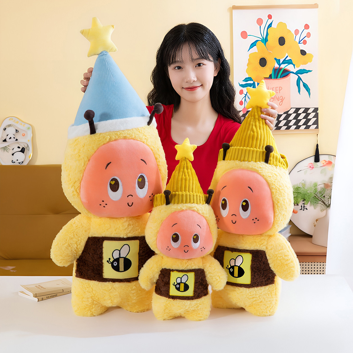 大号爆款蜜蜂星星人玩偶