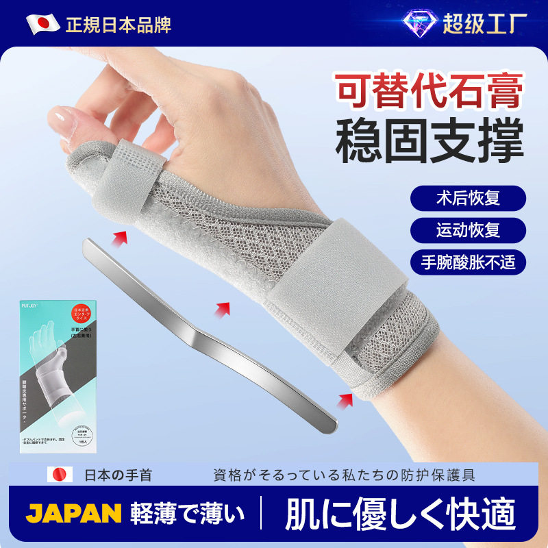 护大拇指固定指套鼠标手腱鞘妈妈手护腕扭伤骨折手指套钢板可调节